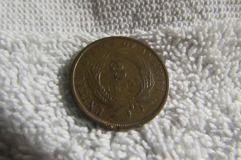 1865 2 CENT US COIN