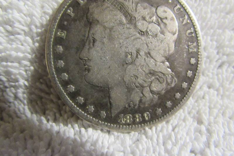 1880 - O MORGAN SILVER DOLLAR, 90% SILVER