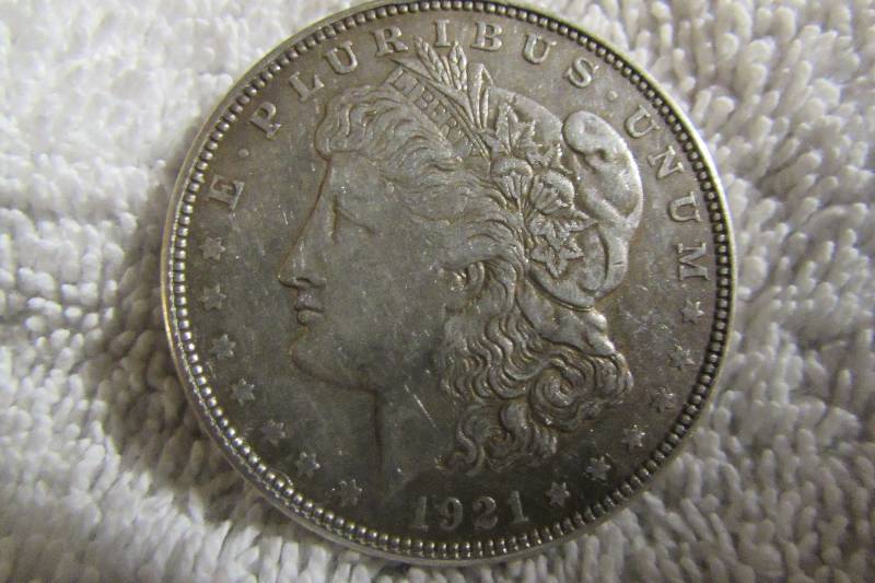 1921 - D MORGAN SILVER DOLLAR, 90% SILVER