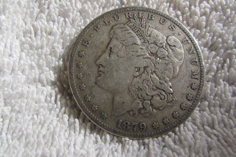 1879 - O MORGAN SILVER DOLLAR, 90% SILVER