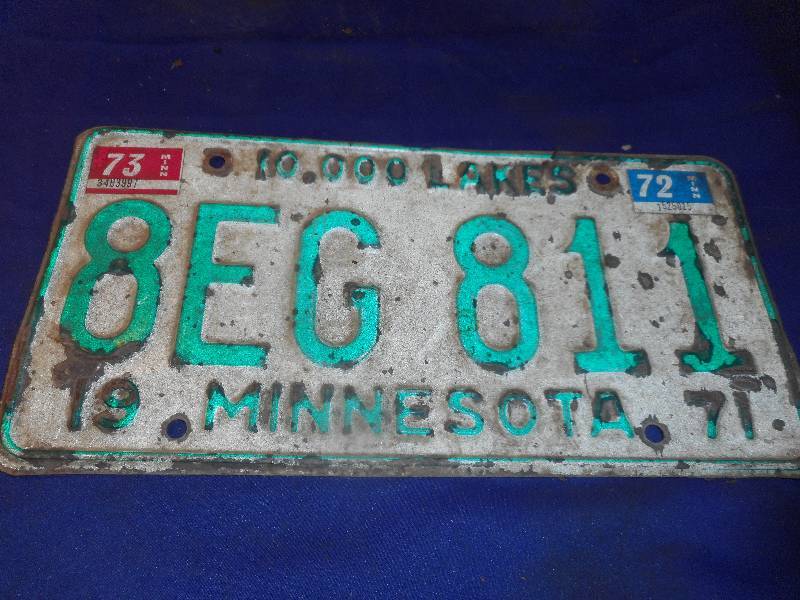 COLLECTIBLE MN LICENSE PLATE