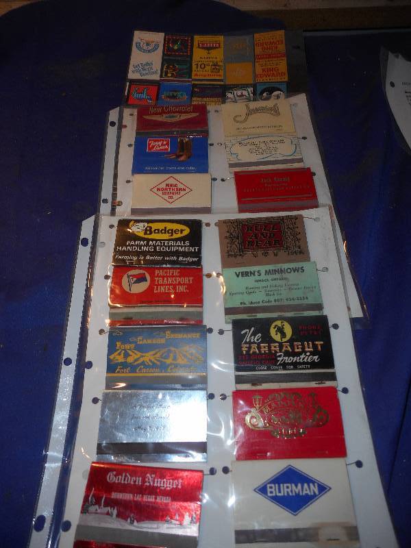 3 SHEETS COLLECTIBLE MATCHBOOKS