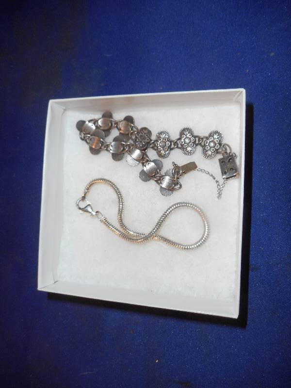2 SILVER BRACELETS