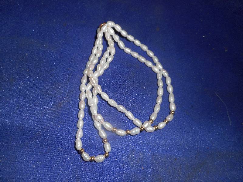 14 KT YELLOW GOLD PEARL 3 STRAND BRACELET