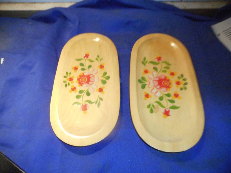 2 ROMAN WOODEN DISHES