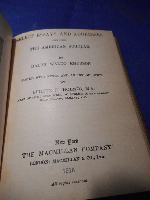 ANTIQUE EMMERSONS ESSAY
