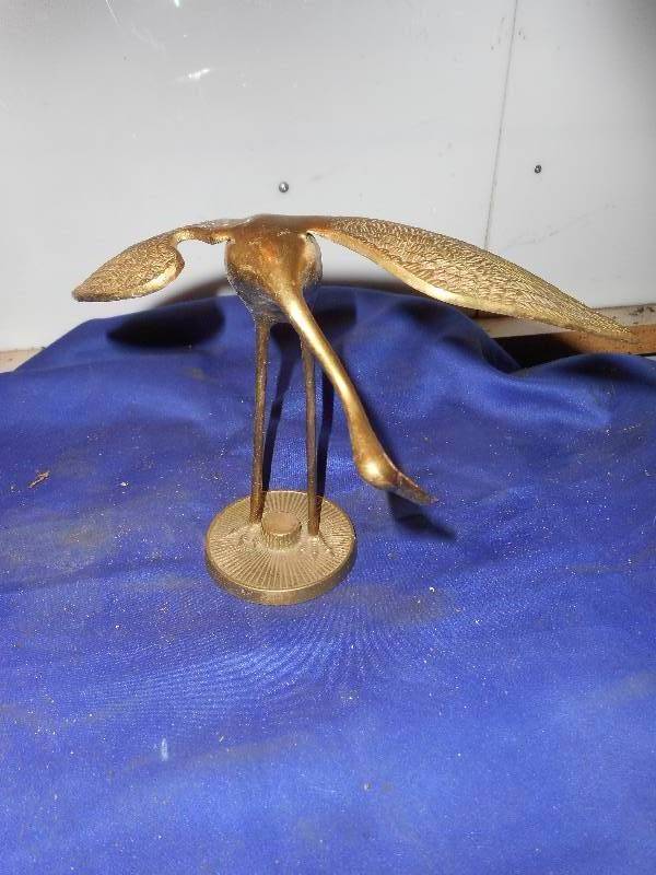 ANTIQUE BRASS FLAMINGO