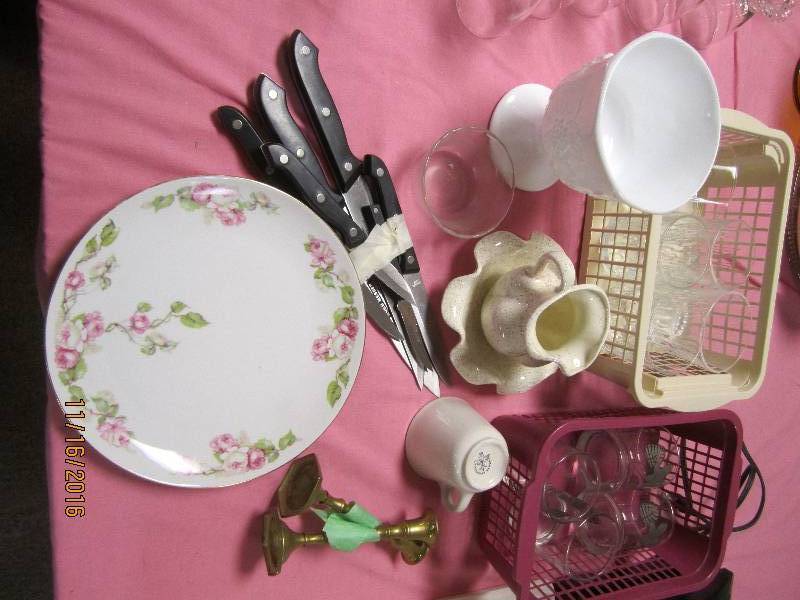 Lot of dishes and glassware...