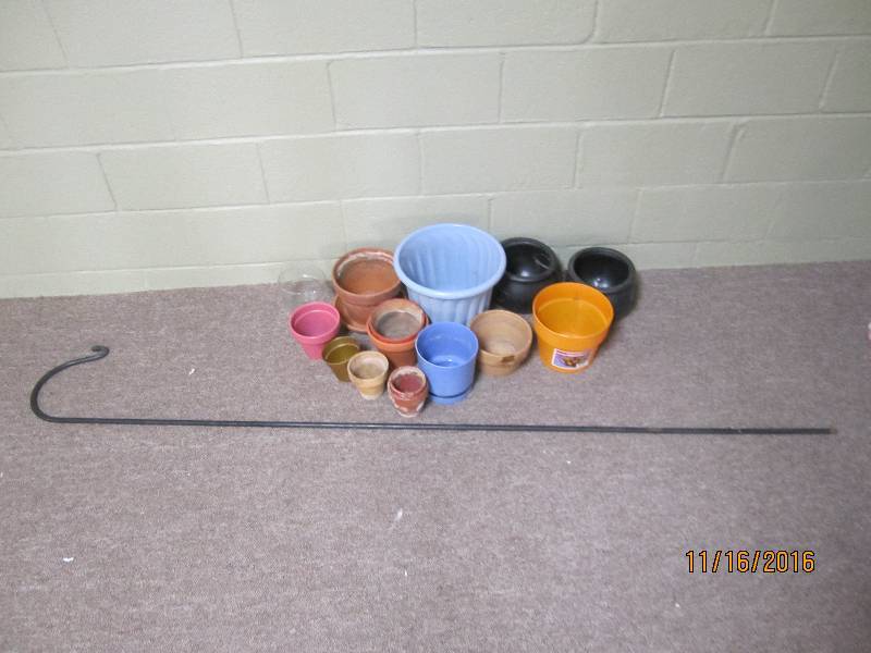 Lot of flower pots and shephers hoo...