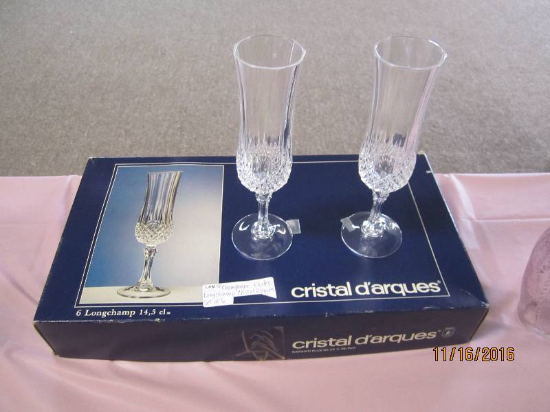 Box of 6 cristal darques champagne...