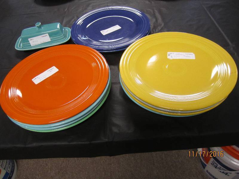 Lot of Fiestaware dishes,10  10 pl...
