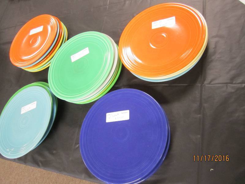 Lot of Fiestaware dishes,22 9 plat...