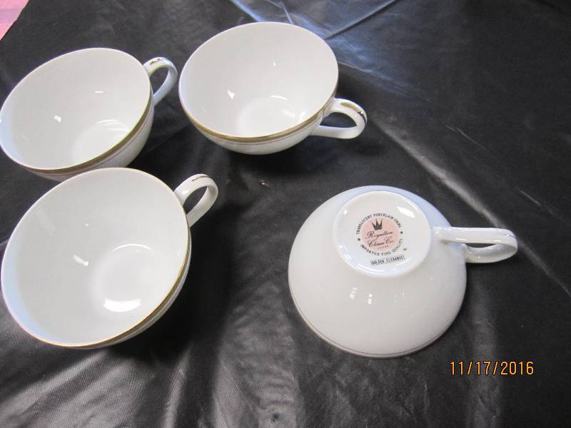 4 Translucent porcelain china cups...
