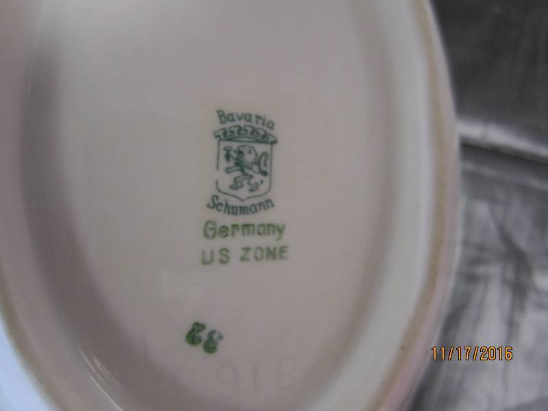 Bavarian oval candy dish from Occup...