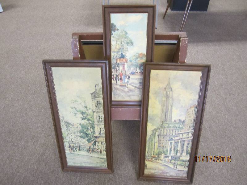 3 framed prints, larger ones are 14...