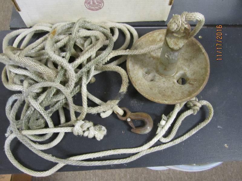 Boat anchor and rope...