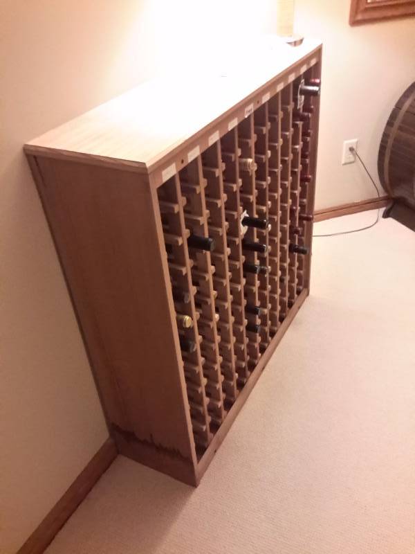 Solid Pine  Wine Rack.. 42in x 12 in x 41 12 in.
