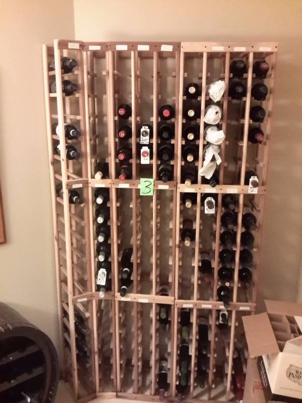 Large Wall Wine Rack and small extension