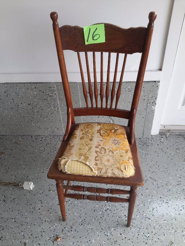 Nice Antique Side chair.. Upholstery needs work