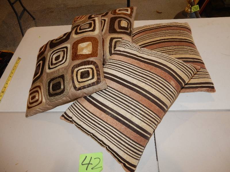 4, Like new throw pillows