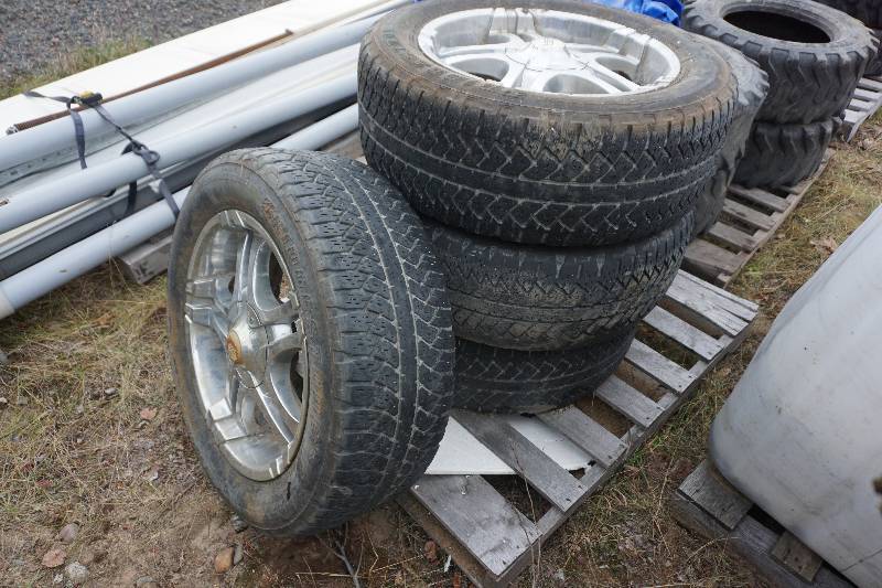 lot 15 image: Set of 4 Bridgestone 20 Tires On American Racing  6 Bolt Rims