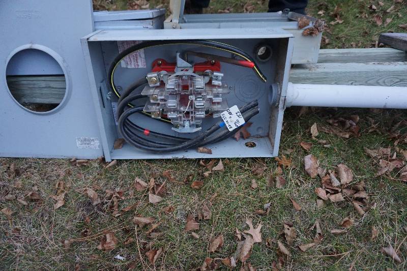 lot 25 image: Electric Service Boxes With Mounting Poles