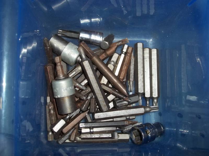 Assorted driver bits