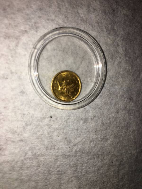 lot 121 image: 1852 $1 Gold Liberty Coin