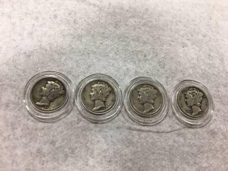 lot 126 image: Mercury Dimes