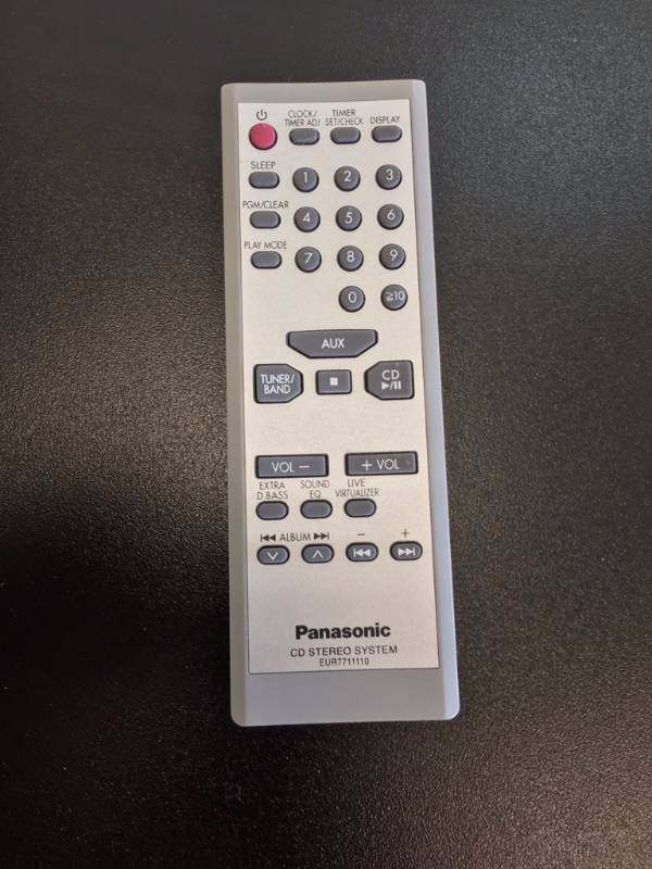lot 36 image: Panasonic RadioCD Player w Remote