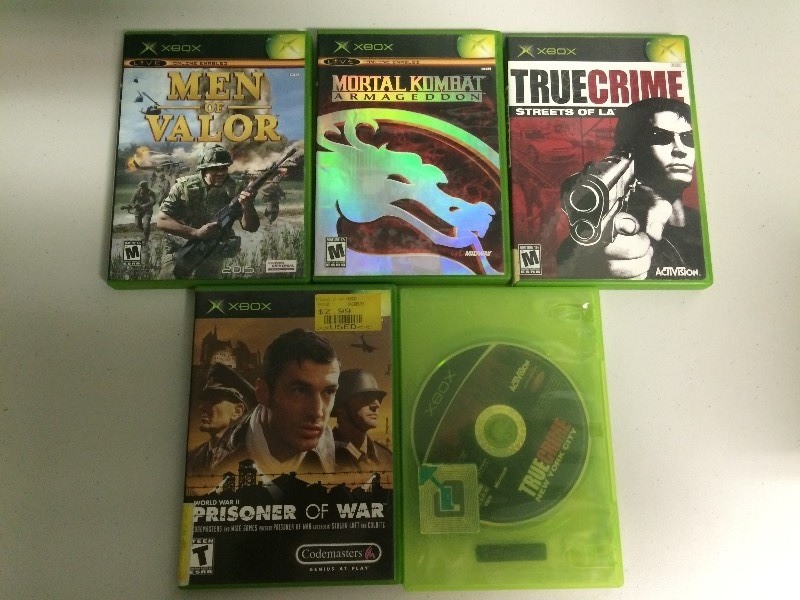 lot 39 image: 5 XBOX GAMES - WAR BATTLE TRUE CRIME