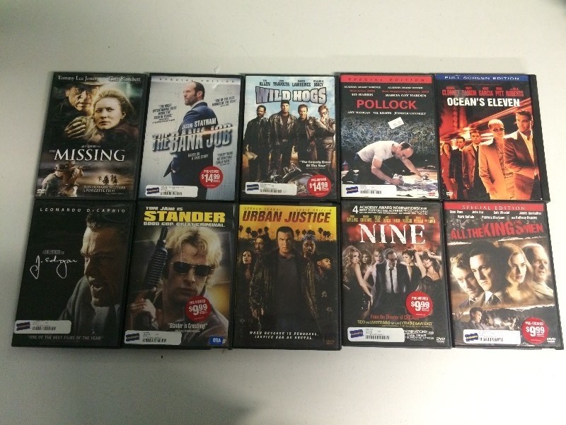 lot 86 image: DVDS - 10 ADVENTURE VIOLENCE MISC