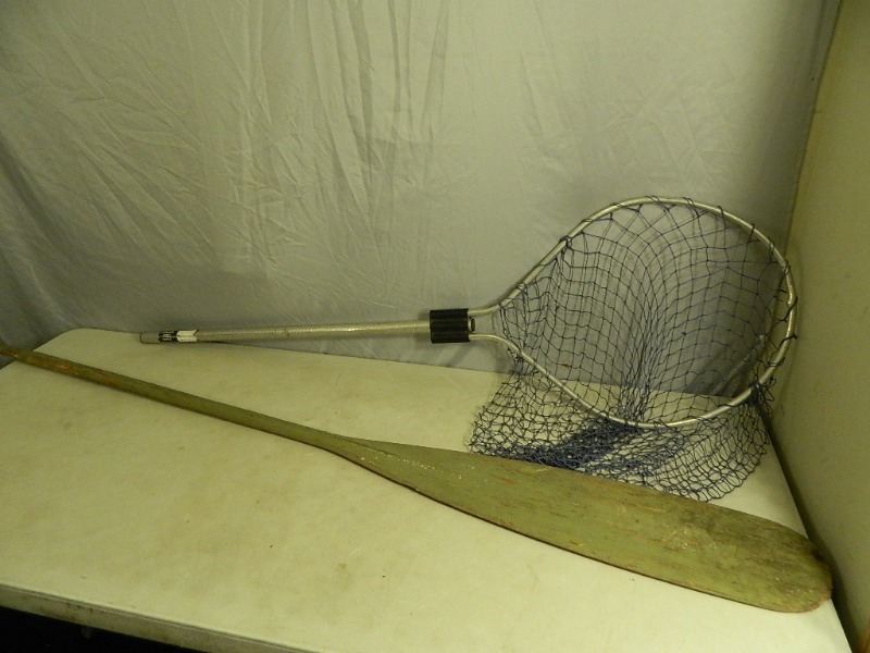 lot 43 image: Fishing Net and Wood Paddle