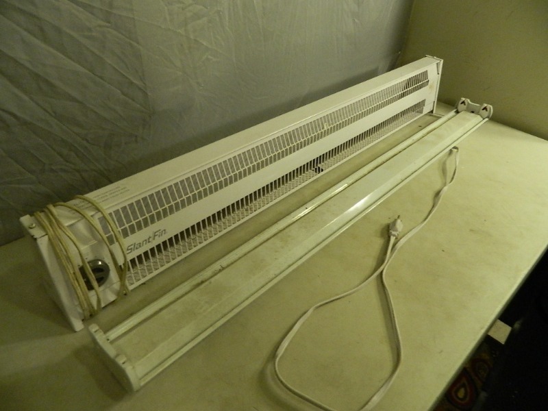 lot 45 image: Light Fixture and Space Heater