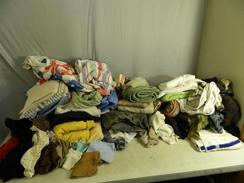 lot 66 image: Rags, Towels, Linens, and More