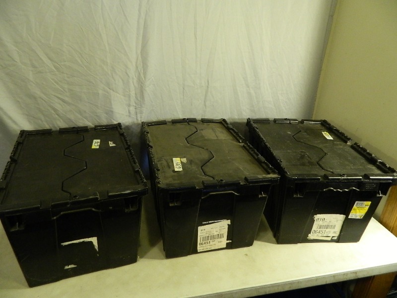 lot 67 image: 3 Commercial Totes with Lids