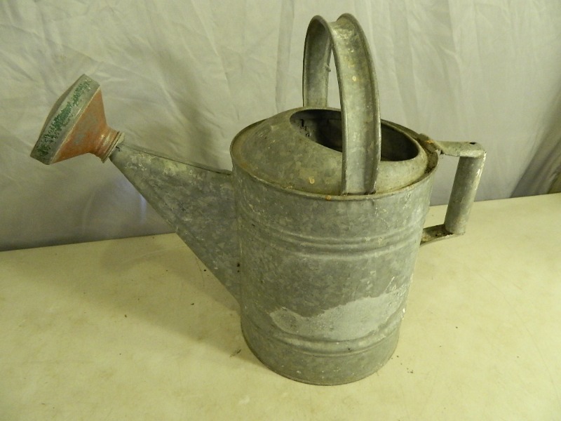lot 71 image: Vintage Metal Watering Can