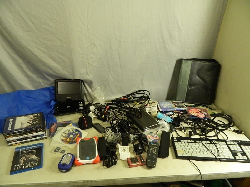 lot 109 image: Assorted Electronics, DVDs, Etc