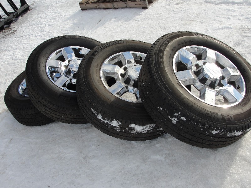 lot 4 image: Michelin LTX-AT2 Tires with Denali 8-bolt Wheels