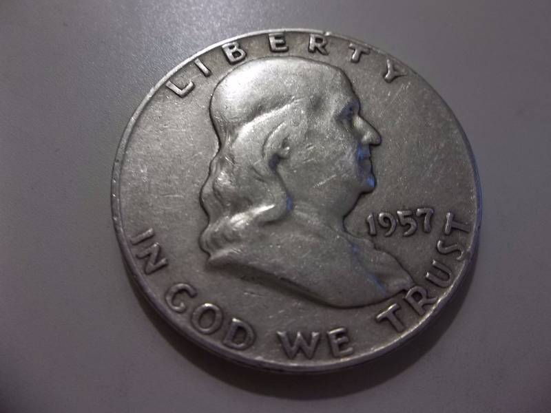 1957 D Franklin Half Dollar Better Grade