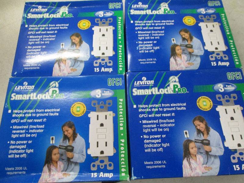 lot 4 image: 4 packs of 3 Leviton smart lock pro...