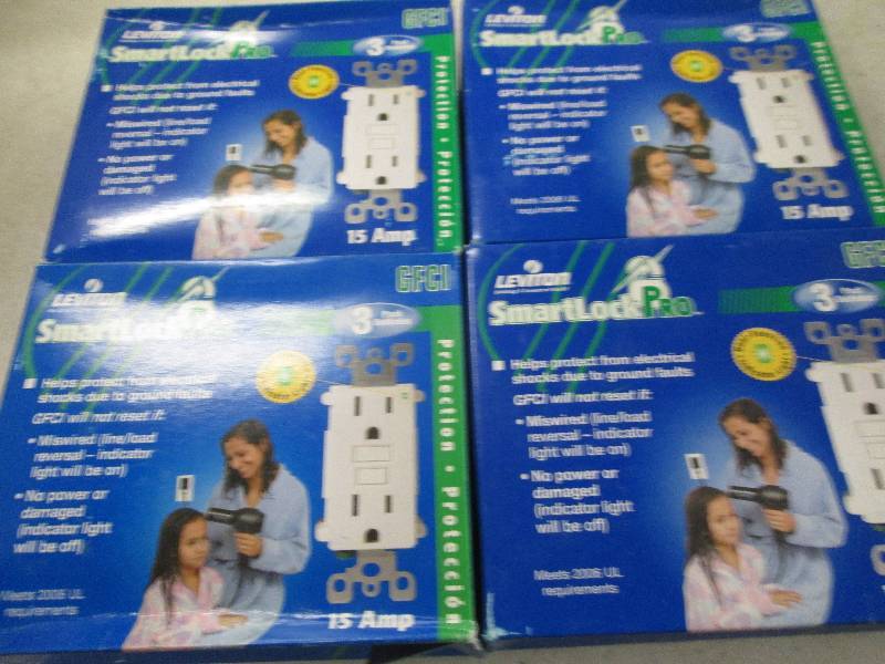 lot 5 image: 4 packs of 3 Leviton smart lock pro...