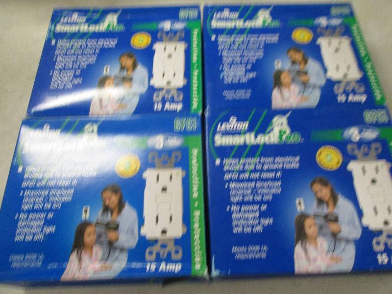 lot 9 image: 4 packs of 3 Leviton smart lock pro...