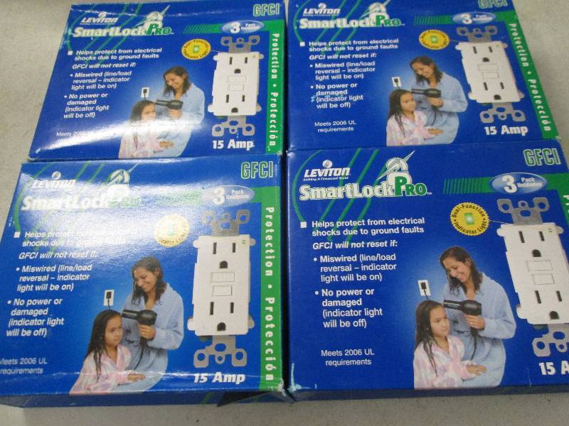 lot 11 image: 4 packs of 3 Leviton smart lock pro...