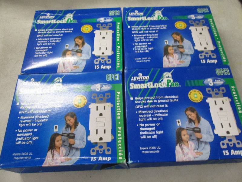 lot 14 image: 4 packs of 3 Leviton smart lock pro...