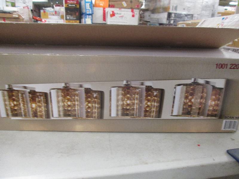 lot 22 image: Home Decorators 4-light vanity fixt...