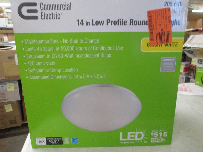 lot 35 image: Commercial Electric 14 low profile...