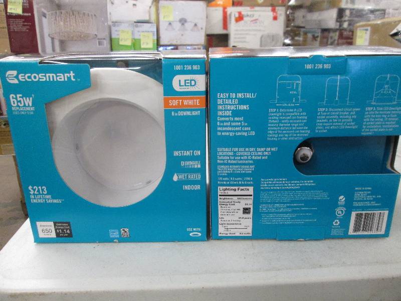 lot 53 image: 2 Ecosmart LED technology 6 inch do...