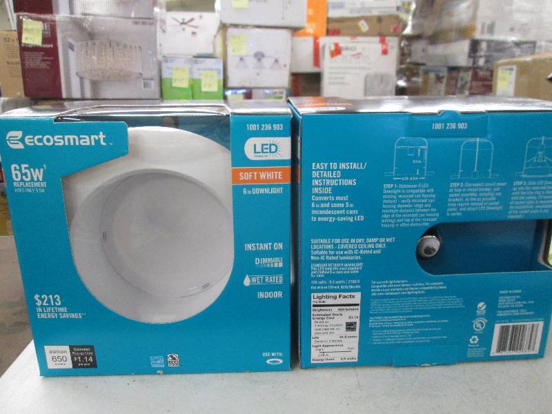 lot 65 image: 2 Ecosmart LED technology 6 inch do...