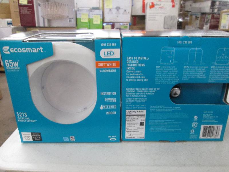 lot 75 image: 2 Ecosmart LED technology 6 inch do...